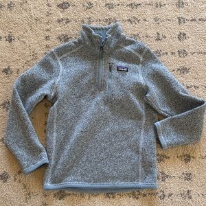 Patagonia Kids Better Sweater Light Blue/Gray 1/4 Zip